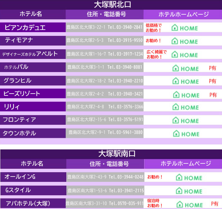 ホテル一覧